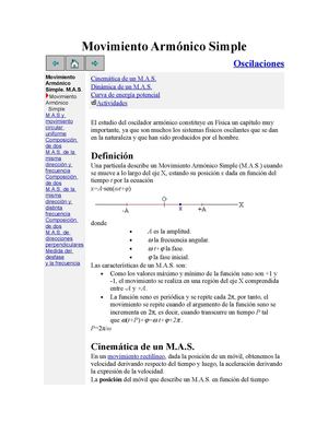 Movimiento Armónico Simple