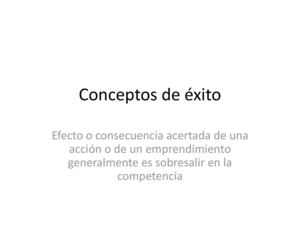 Conceptos De éXito