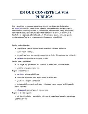En Que Consiste La Via Publica