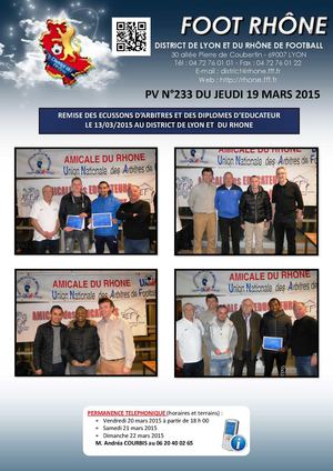 PV 233 du jeudi 19 mars 2015