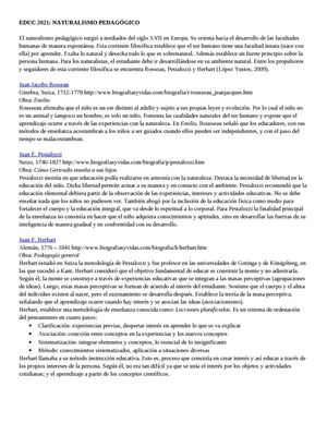 Naturalismo Pedagógico