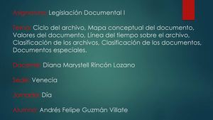 Legislación Documental I
