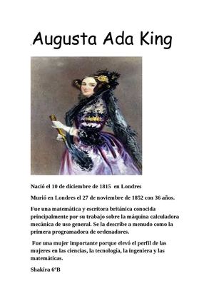 Augusta Ada King Shakira