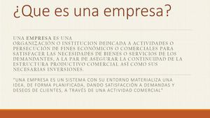 Que Es Una Empresa