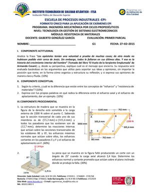 Modelo de Primer Parcial G1 Resistencia de Materiales 2015 1