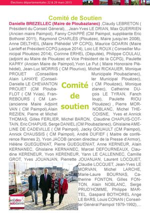 Comité  Soutien 2015 Mars Bothorel - Le Morvan