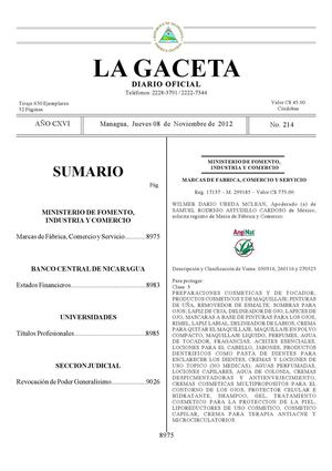 214 Gaceta, Jueves 8 De Noviembre 2012