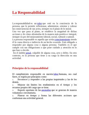 La Responsabilidad