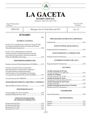 57 Gaceta, Jueves 24 De Marzo 2011