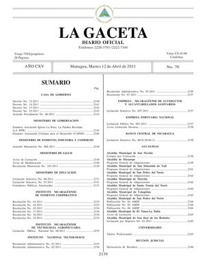 7 Gaceta, Martes 12 De Abril 2011