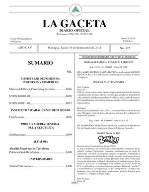 175 Gaceta, Lunes 19 De Septiembre 2011