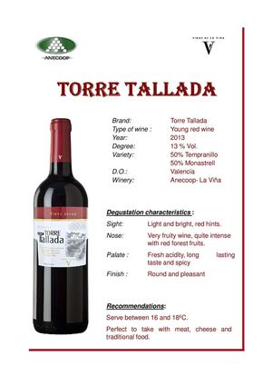 TTallada Tinto
