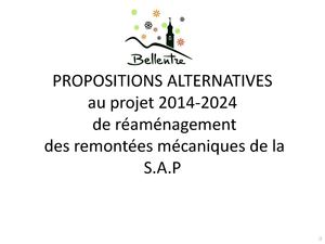 Propositions Alternatives Au Projet Sap