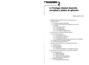 Psicologia Criminal Desarrollo Conceptual Y ÁMbitos De Aplicación