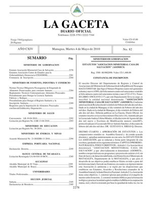 82 Gaceta, Martes 4 De Mayo 2010