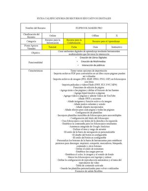 FICHA DE FLIPBOOK MAKER PRO