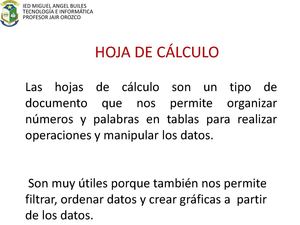 Hoja De Cálculo