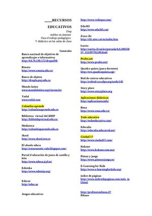 Recursos Educativos Digitales (Enlaces)