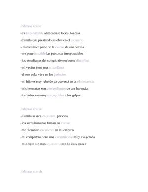 Palabras Con Sc Esprecion Escrita