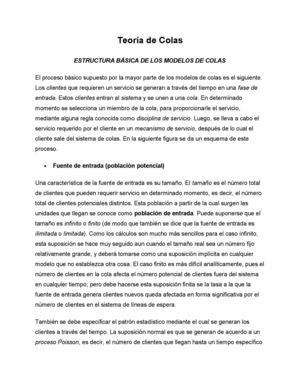 Teoría De Colas
