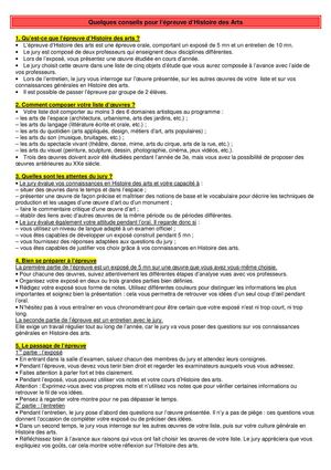 Conseils Pour L'épreuve D'hda