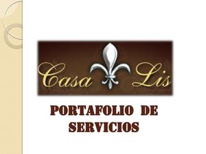 Portafolio De Servicios  Casa Lis