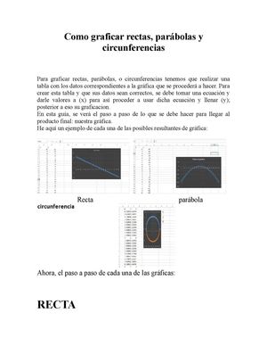 Graficacion rectas parabolas y circunferencias