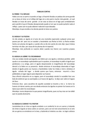 Fabulas Cortas