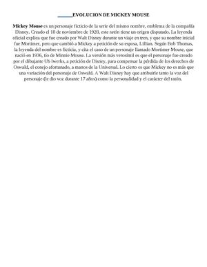 Evolucion De Mickey Mouse