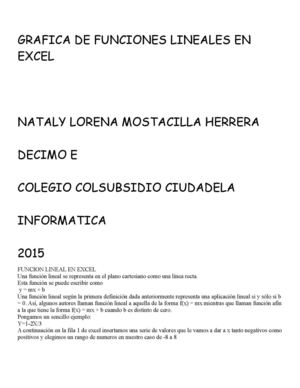 Graficar funciones en excel