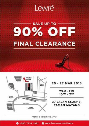 Calameo Clearance Sale Up To 90 Off At Lewr Available From 25 27 March Calameo Clearance Sale Up To 90 Off At Lewr Available From 25 27 March