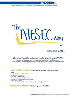 Aiesec Way Toolkit
