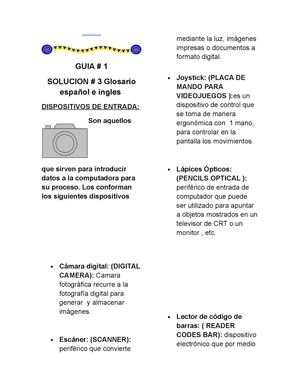 Glosario arquitectura del Computador