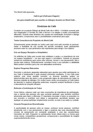 World Cafe Para Viagem