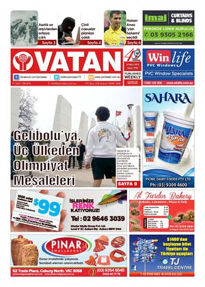 Yeni Vatan Turkish Newspaper Issue No: 1793