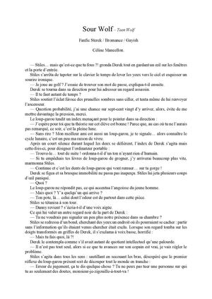 Sour Wolf Fanfic Céline