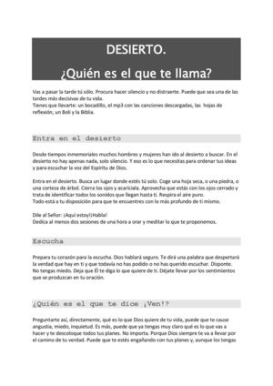 Desierto Vocacional Con Canciones