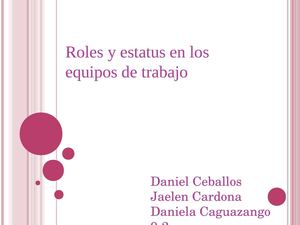 Roles Y Estatus En Los Equipos De Trabajo (1)