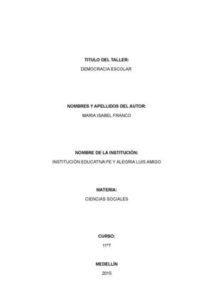 Gobierno Escolar Isa