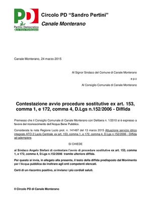 CPD - Acqua Pubblica - Schema Controdiffida