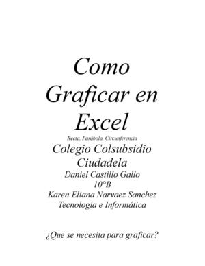 Como Graficar En Excel