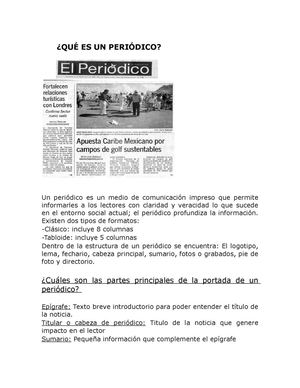 Portada de un periódico