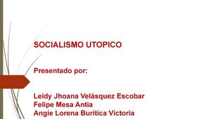 Socialismo Utopico