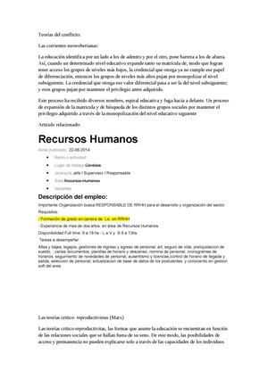 Teorías Del Conflicto