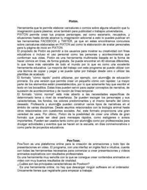 PROYECTO PIXTON, POWTOON Y CALAMEO - INVESTIGACIONES