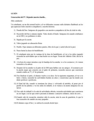 Guión Video Graduación