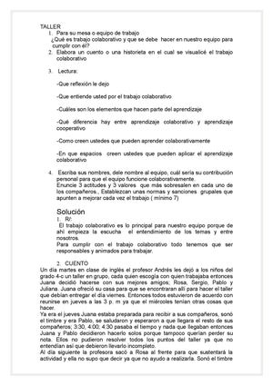 Taller De Trabajo Colaborativo