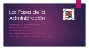 Las Fases De La Administración