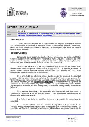 Informe UCSP 2015/007