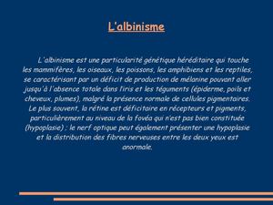 Albinisme
